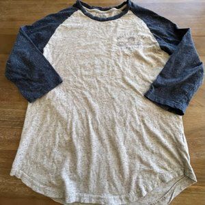 Mt.‎ Pleasant Lifetime Raglan Mens T Shirt Medium M 1/2 Sleeve Blue Gray